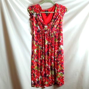 Suzi Chin for Maggy Boutique women dress, Size 2, Red, purple, green, white